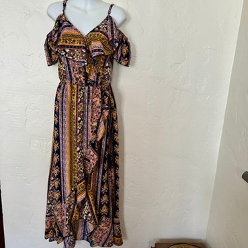 Anthropologie Blush Floral Maxi Dress Size M